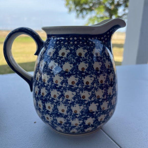 Other - 🔥 Sale. Blue and White Floral Ceramic Pitcher Made in Poland
